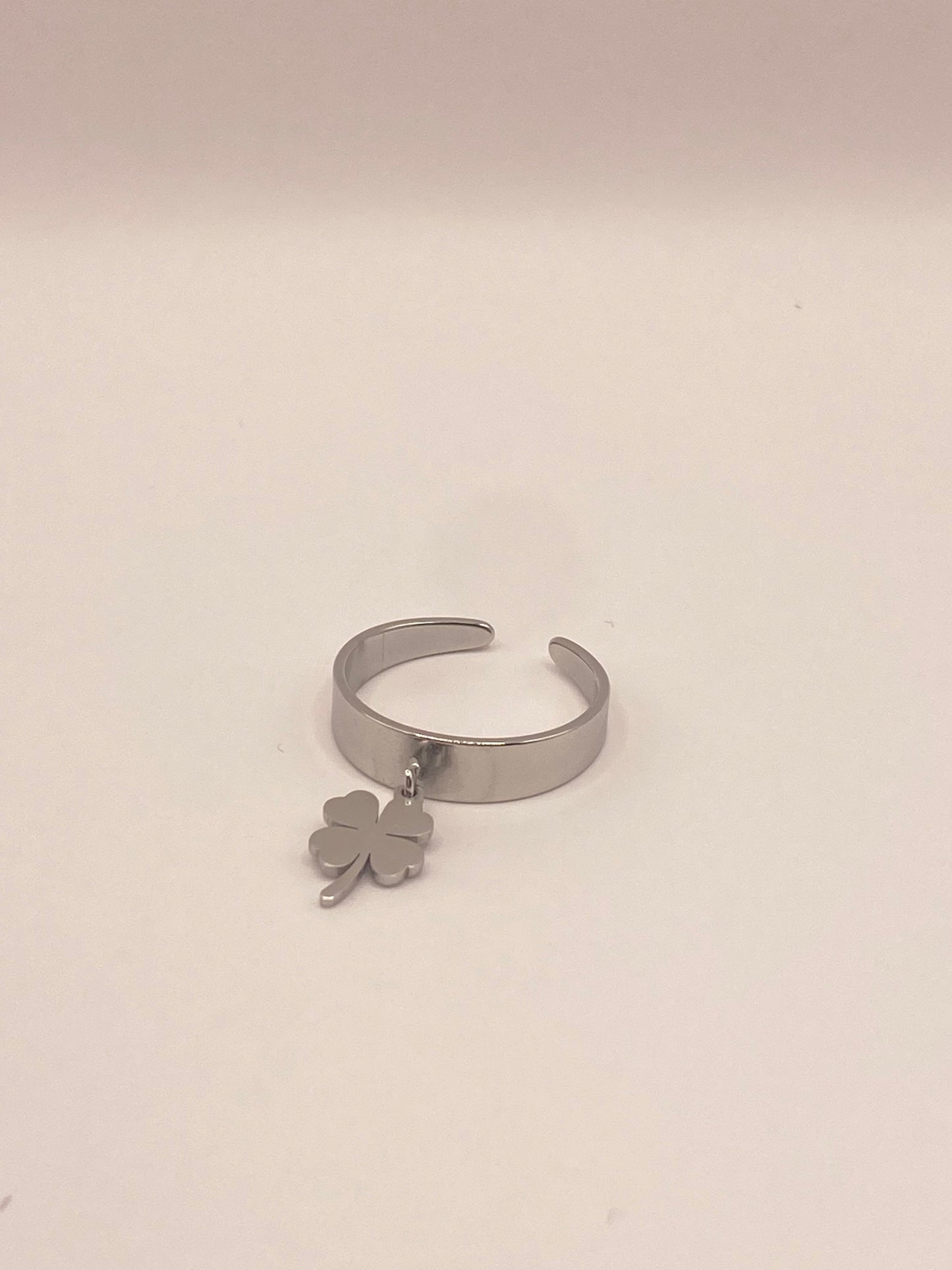 Bague Breloque Trèfle argent