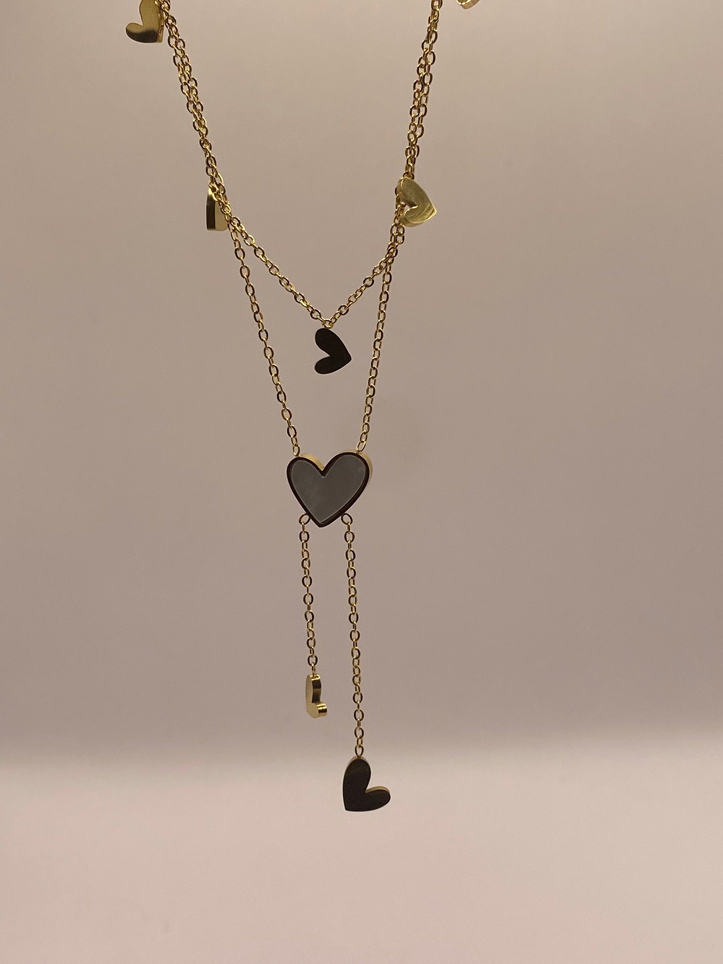 Collier coeur blanc