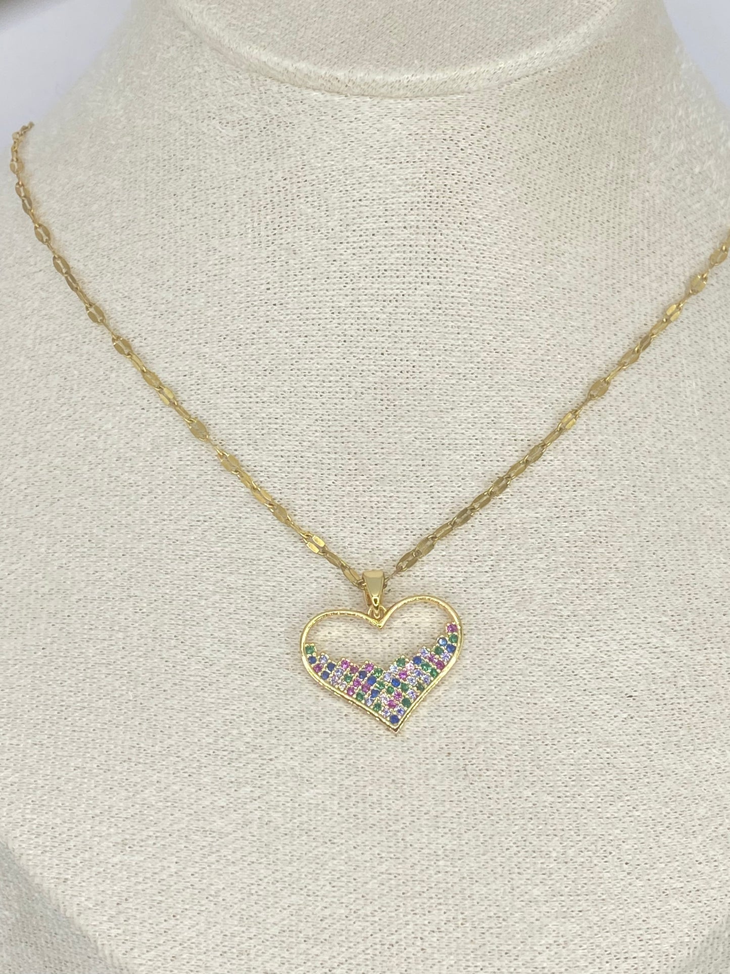 Collier coeurs coloré