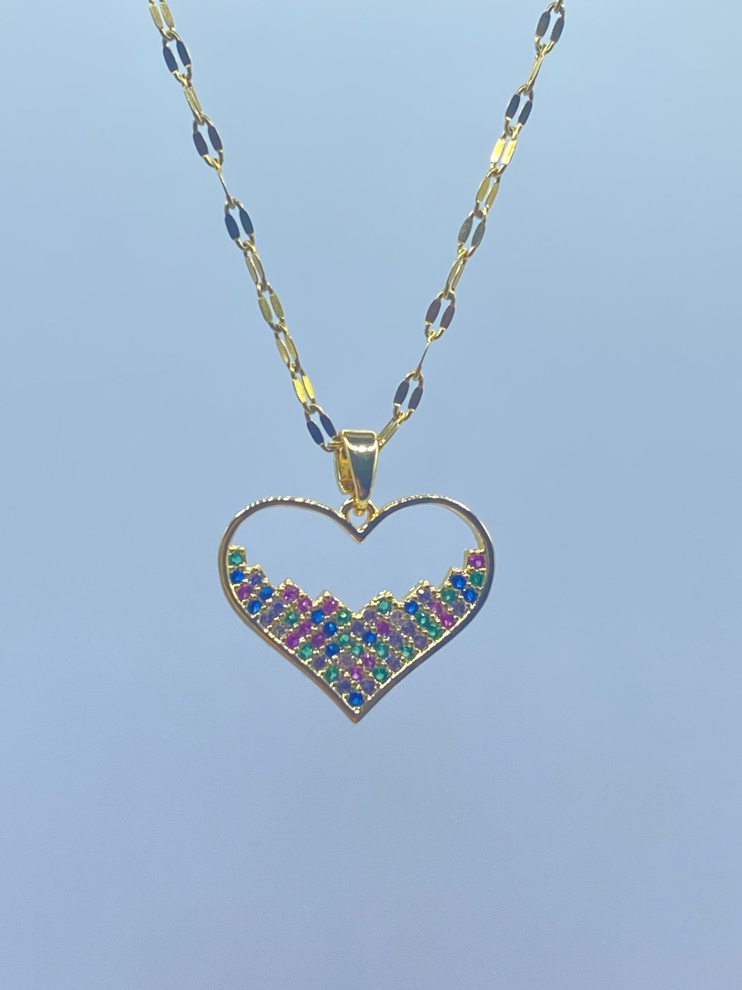 Collier coeurs coloré