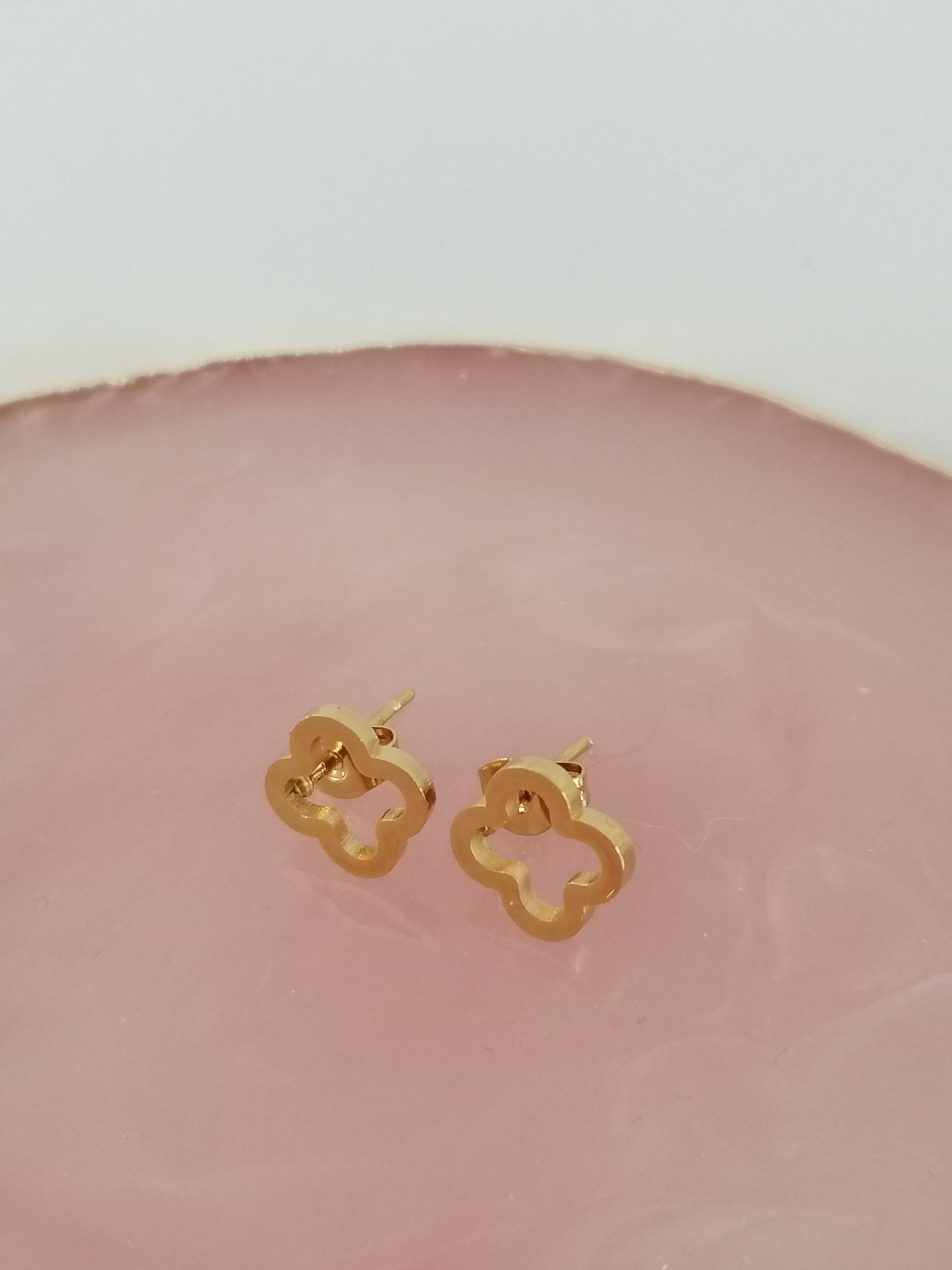 Boucle d'oreille trèfle
