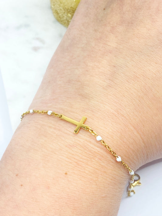 Bracelet croix religieuse