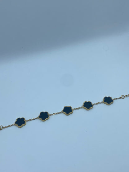 Bracelet Fleures noires