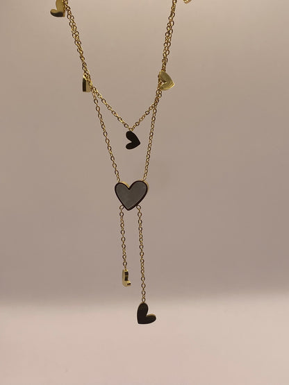 Collier coeur blanc