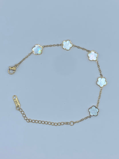 Bracelet Fleures Blanches
