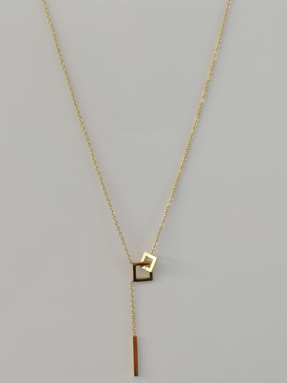 Collier carré pondant