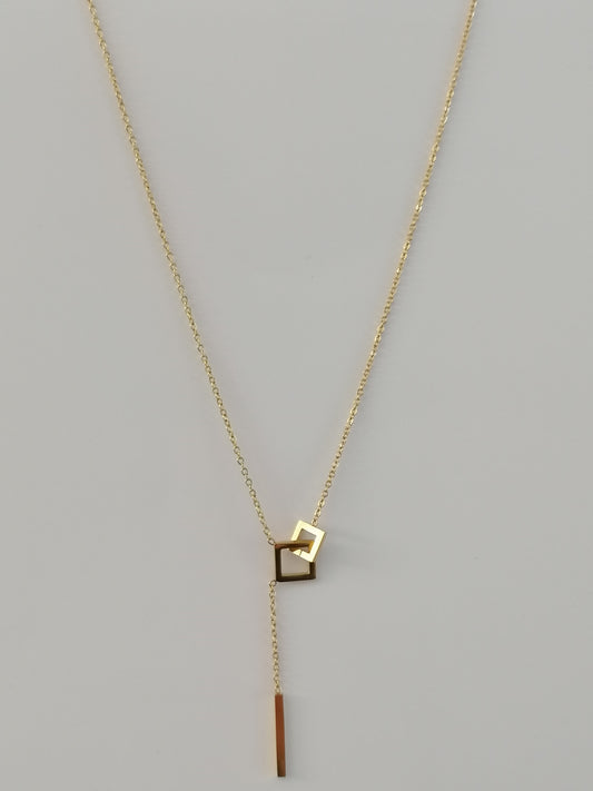Collier carré pondant